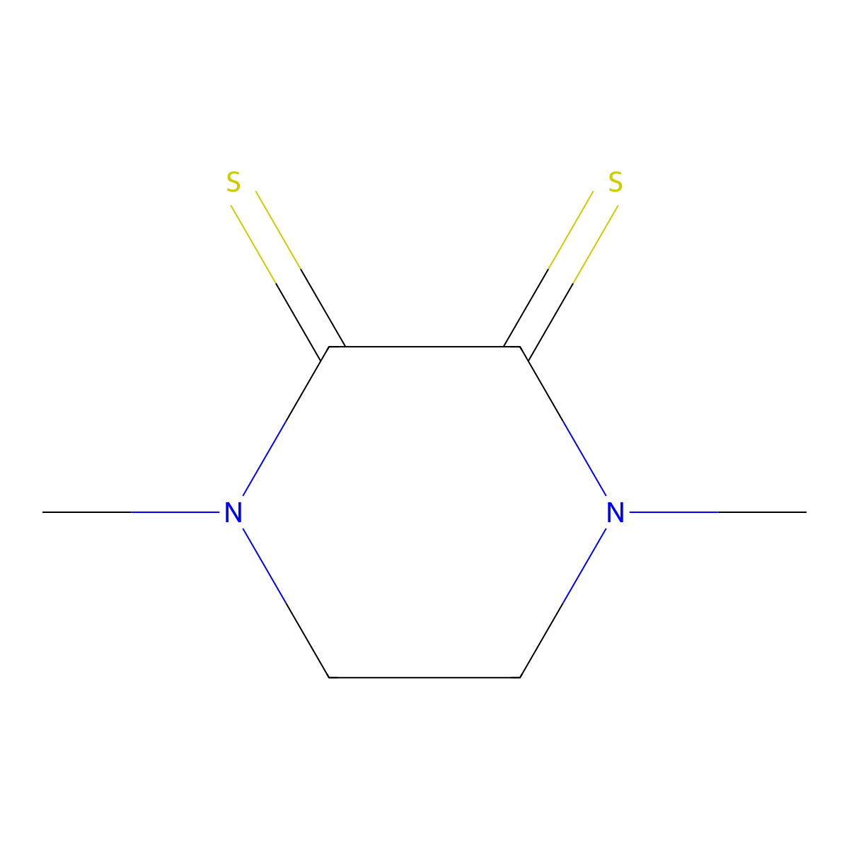 N,N'-Dimethyl hexahydropyrazine-2,3-dithione molecular structure, CAS 78134-03-9