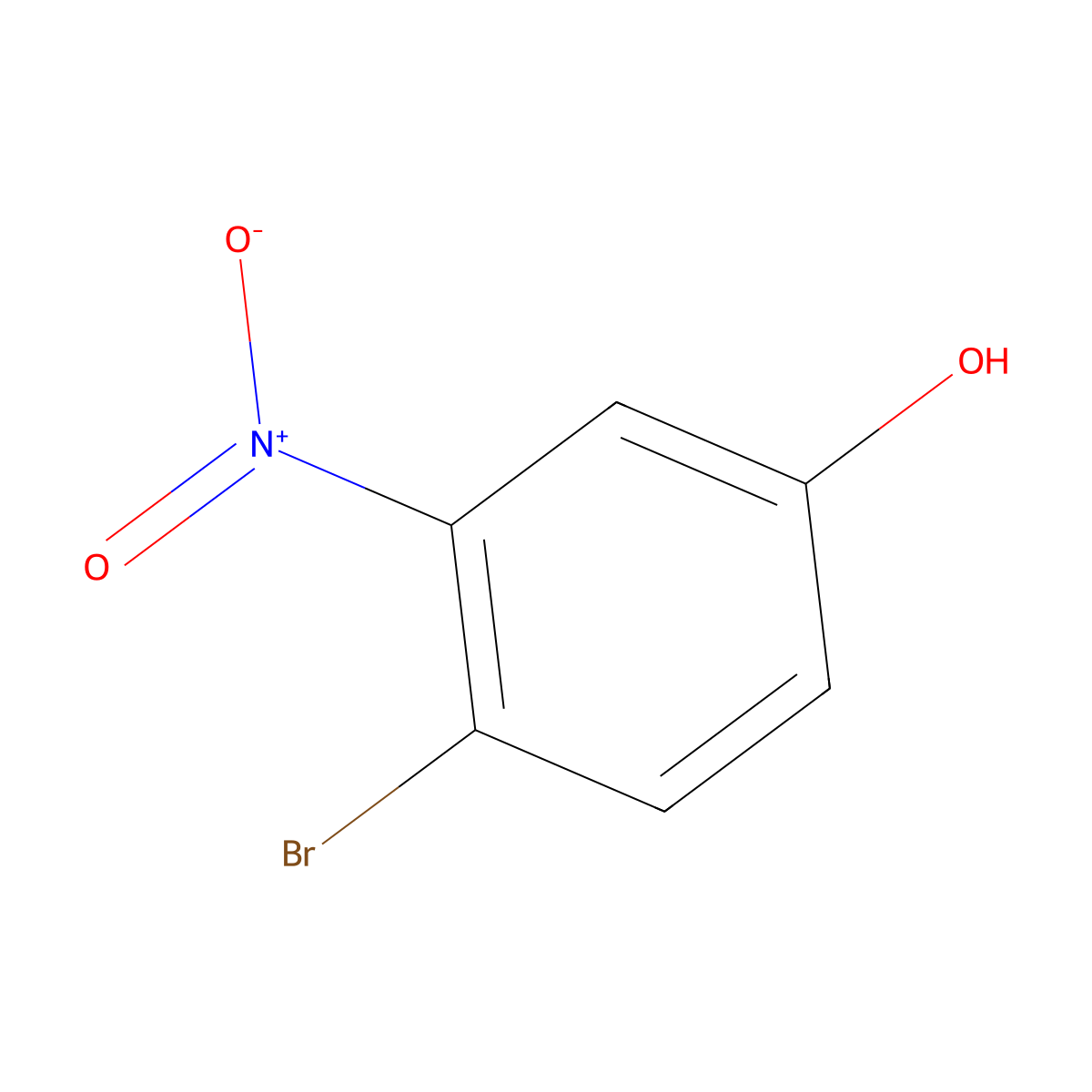 4-Bromo-3-nitrophenol molecular structure, CAS 78137-76-5