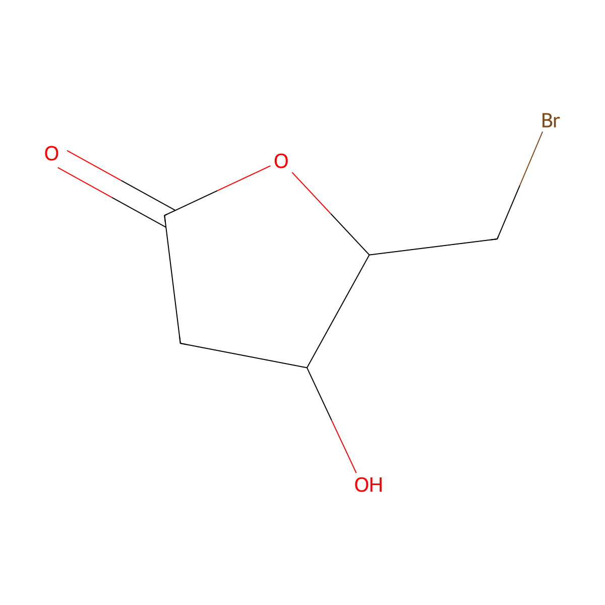 (4S,5S)-5-(bromomethyl)-4-hydroxyoxolan-2-one molecular structure, CAS 78139-03-4