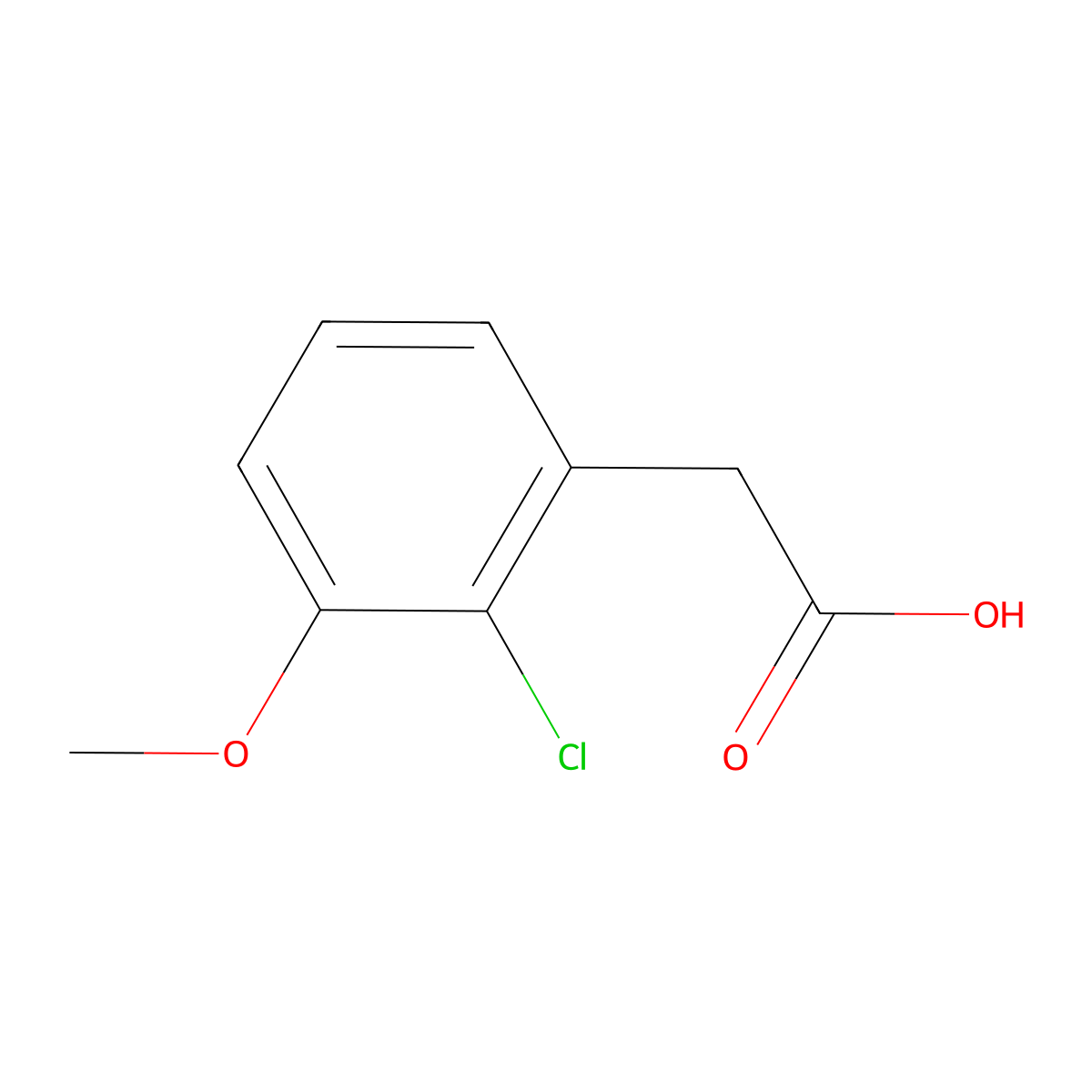 2-(2-Chloro-3-methoxyphenyl)acetic acid molecular structure, CAS 78141-77-2