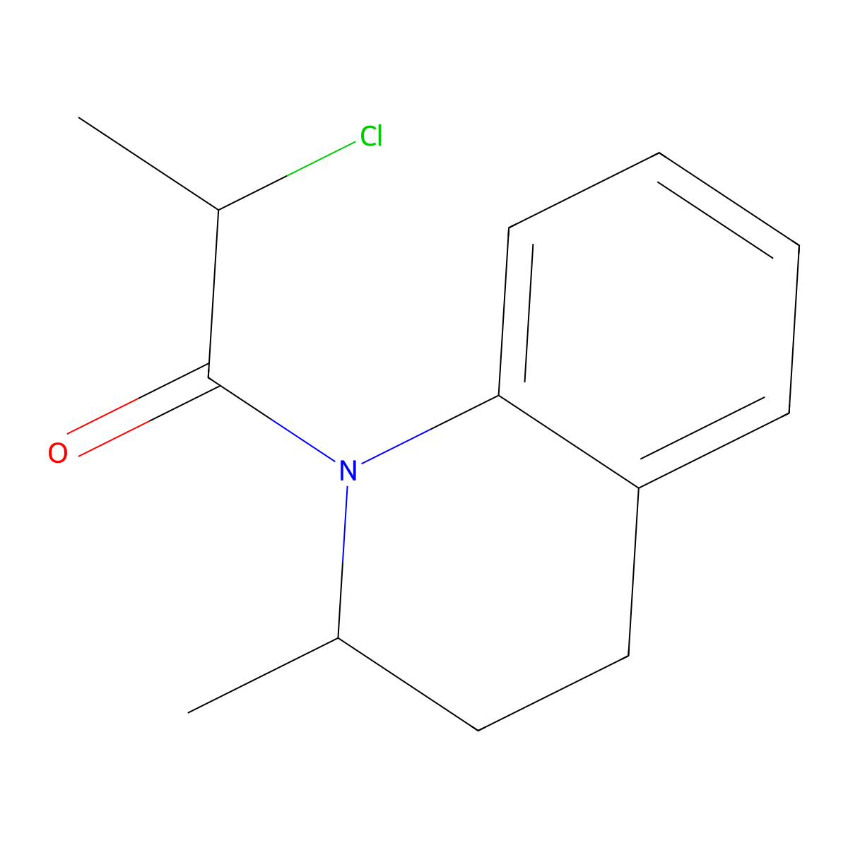 2-Chloro-1-(2-methyl-1,2,3,4-tetrahydroquinolin-1-yl)propan-1-one molecular structure, CAS 78142-21-9