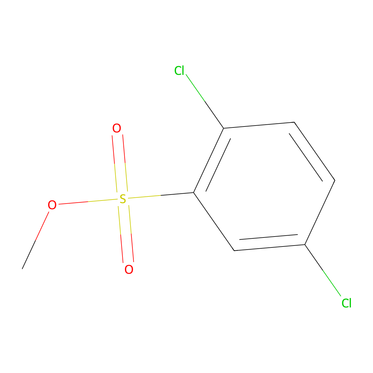 Methyl 2,5-dichlorobenzenesulfonate molecular structure, CAS 78150-04-6
