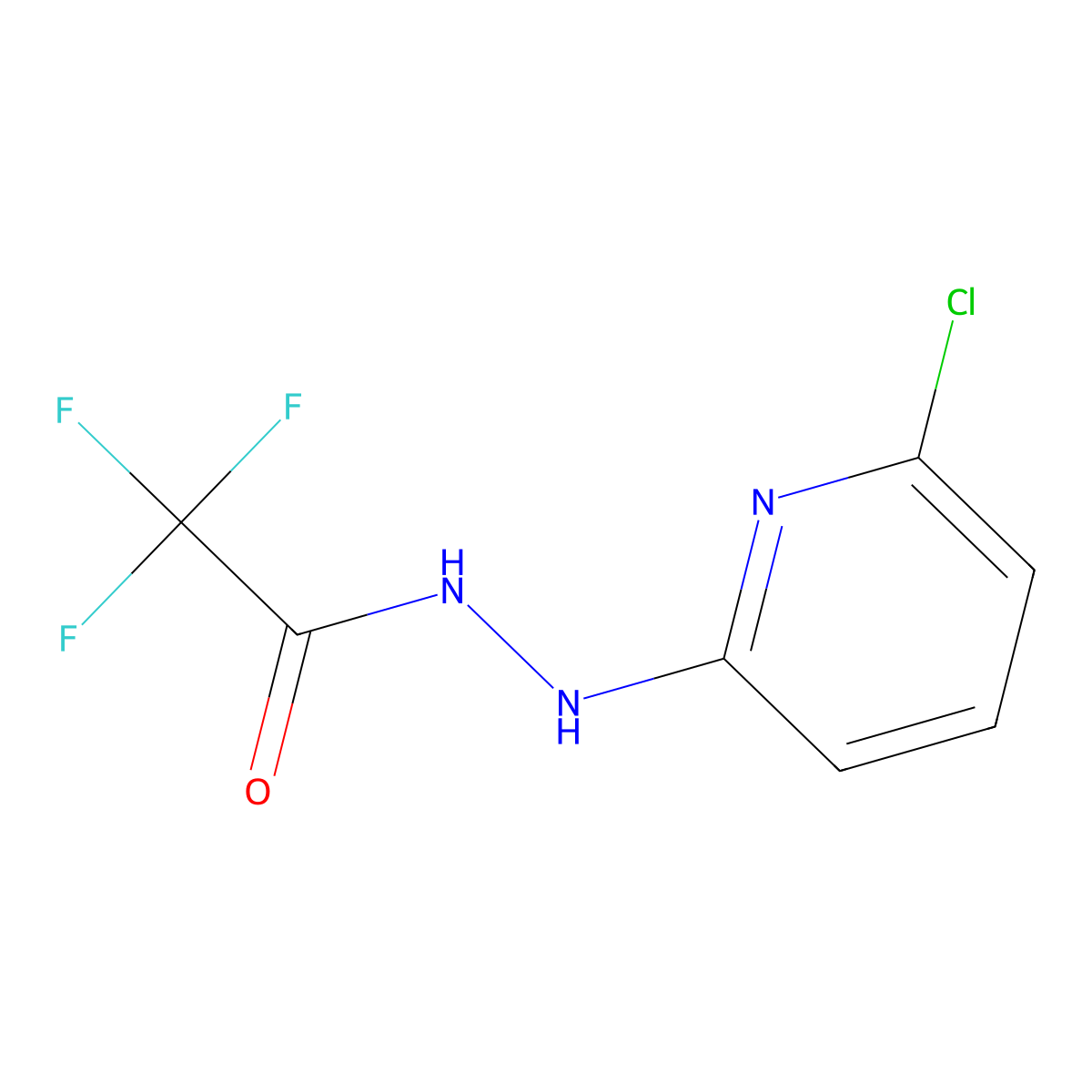 N'-(6-chloropyridin-2-yl)-2,2,2-trifluoroacetohydrazide molecular structure, CAS 78152-17-7