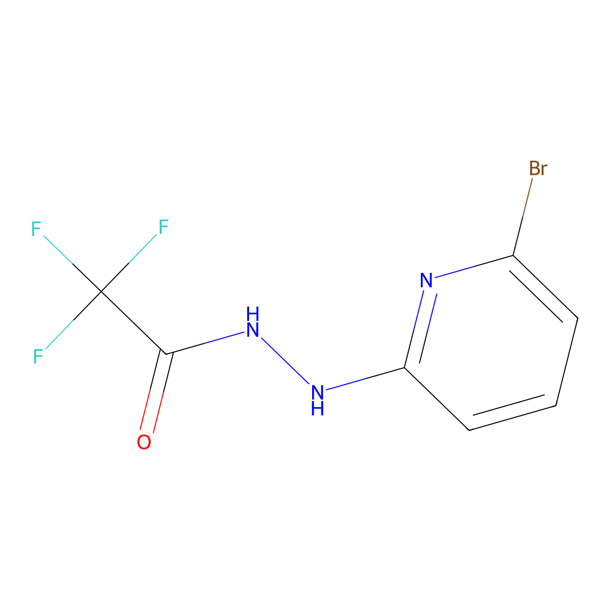 N'-(6-bromopyridin-2-yl)-2,2,2-trifluoroacetohydrazide molecular structure, CAS 78152-20-2