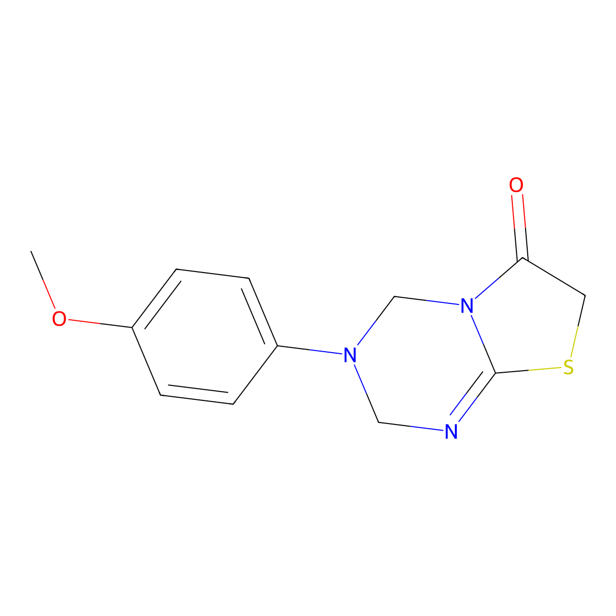 3-(4-Methoxyphenyl)-2,4-dihydrothiazolo[3,2-a][1,3,5]triazin-6-one molecular structure, CAS 78153-35-2