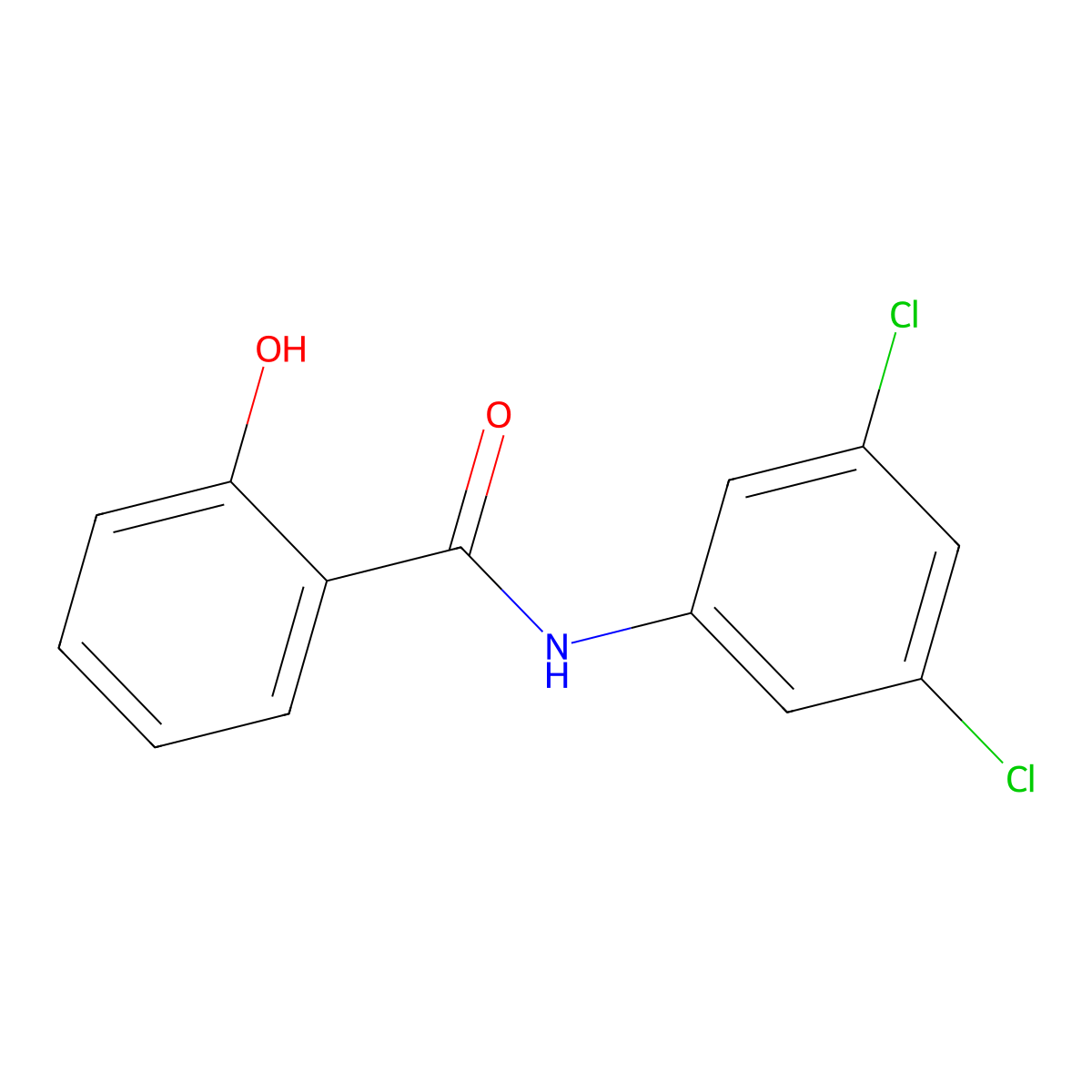 N-(3,5-dichlorophenyl)-2-hydroxybenzamide molecular structure, CAS 78154-58-2