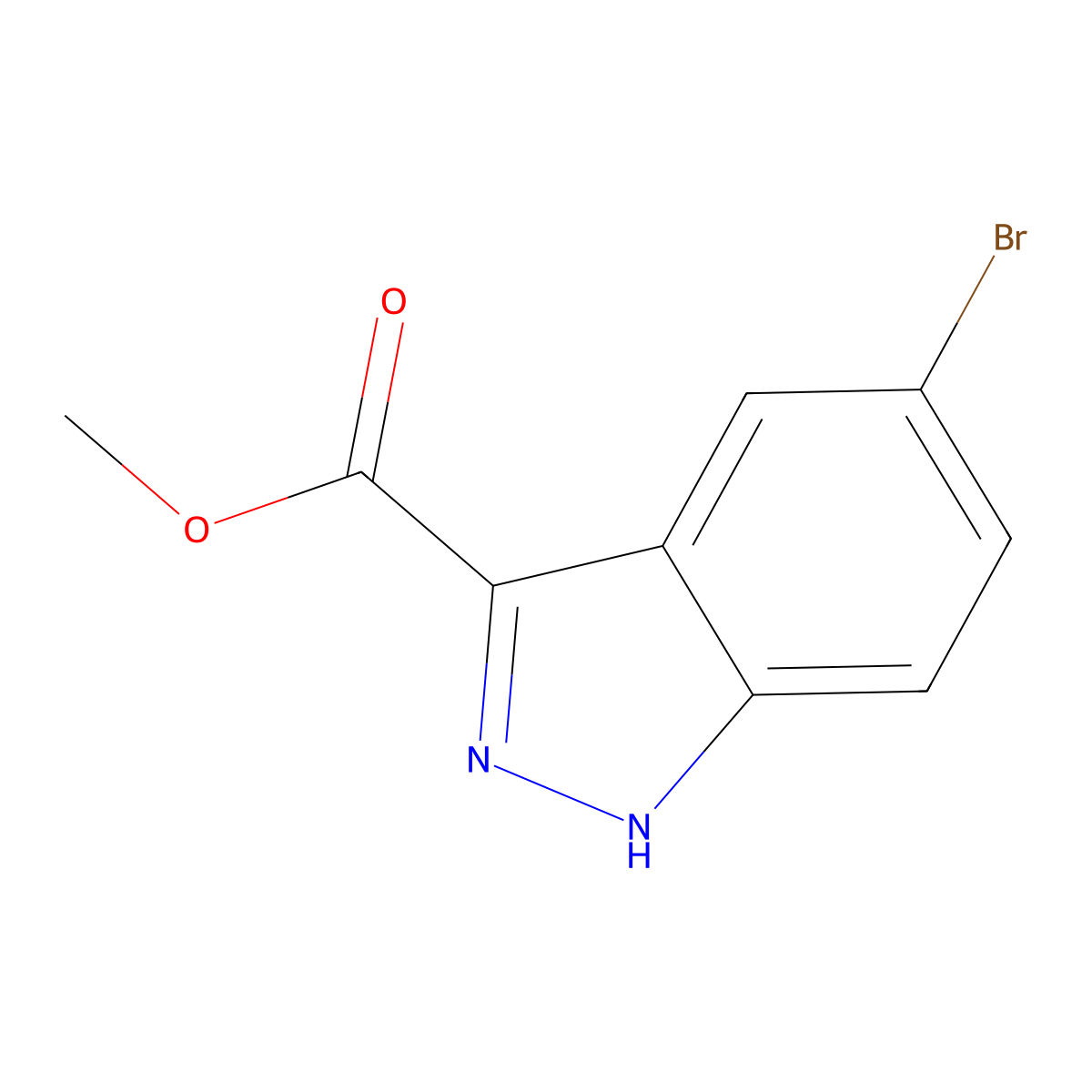 Methyl 5-bromo-1H-indazole-3-carboxylate molecular structure, CAS 78155-74-5