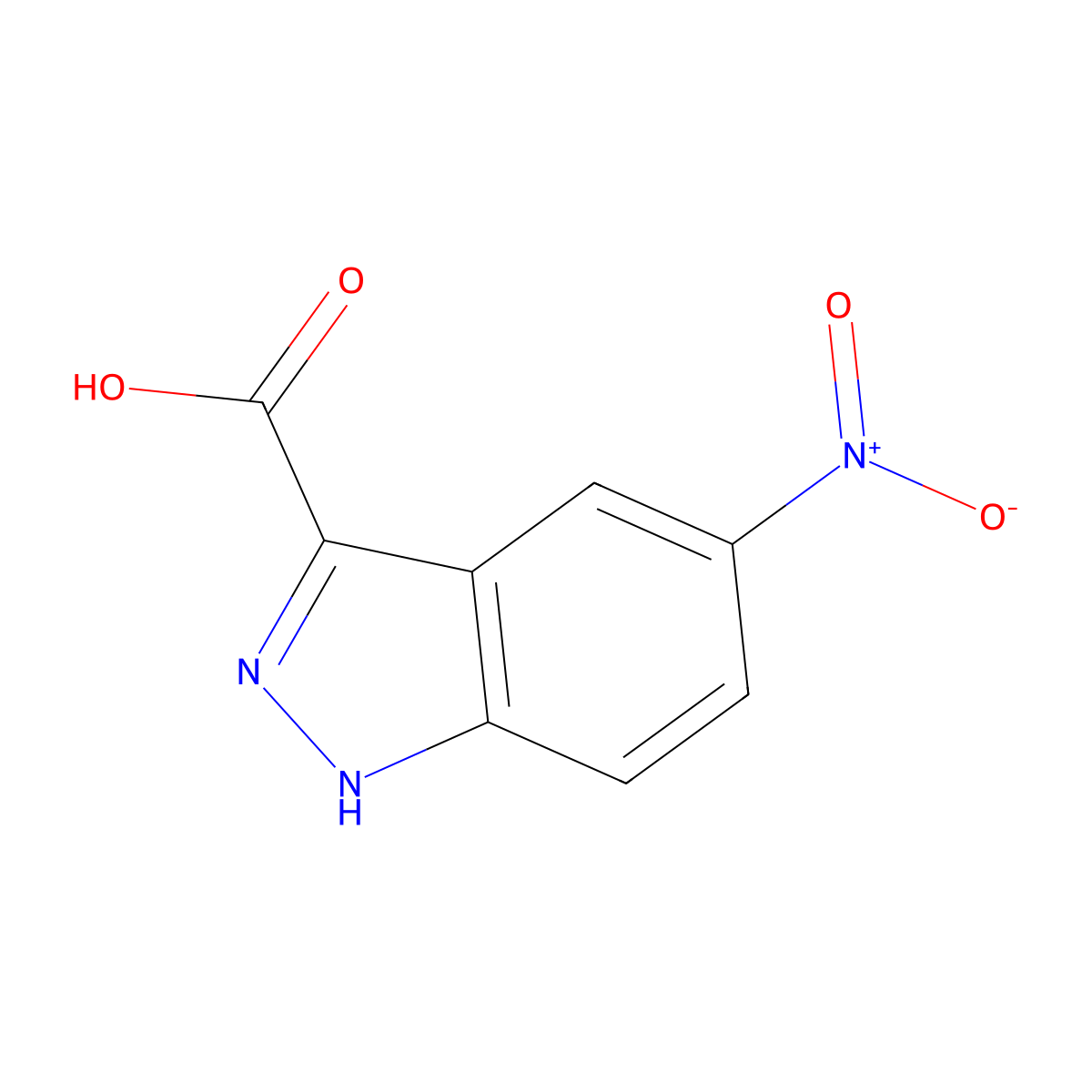 5-nitro-1H-indazole-3-carboxylic Acid molecular structure, CAS 78155-76-7