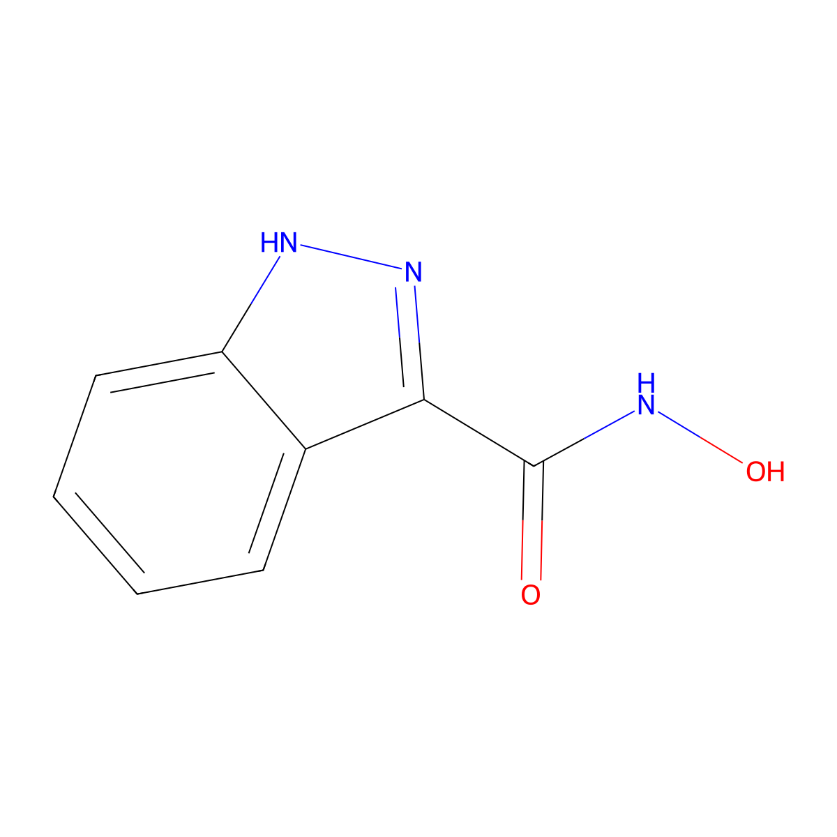 N-Hydroxy-1H-indazole-3-carboxamide molecular structure, CAS 78155-78-9