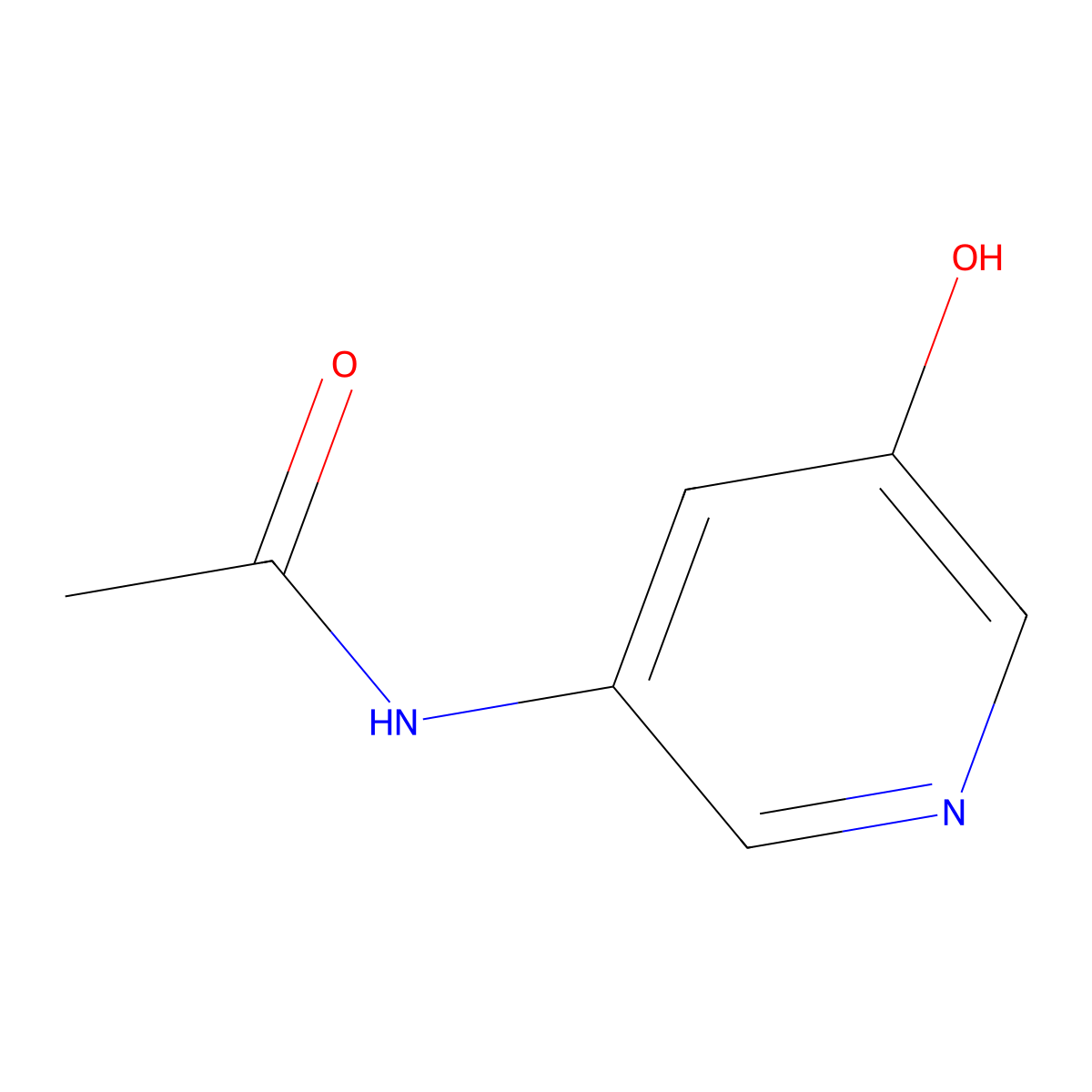 N-(5-hydroxypyridin-3-yl)acetamide molecular structure, CAS 78156-36-2