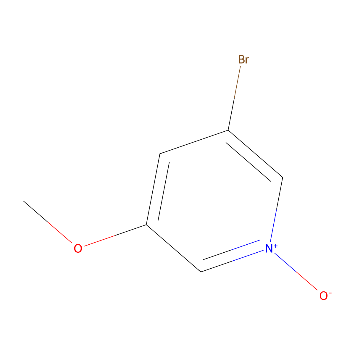 3-Bromo-5-methoxypyridine 1-oxide molecular structure, CAS 78156-39-5