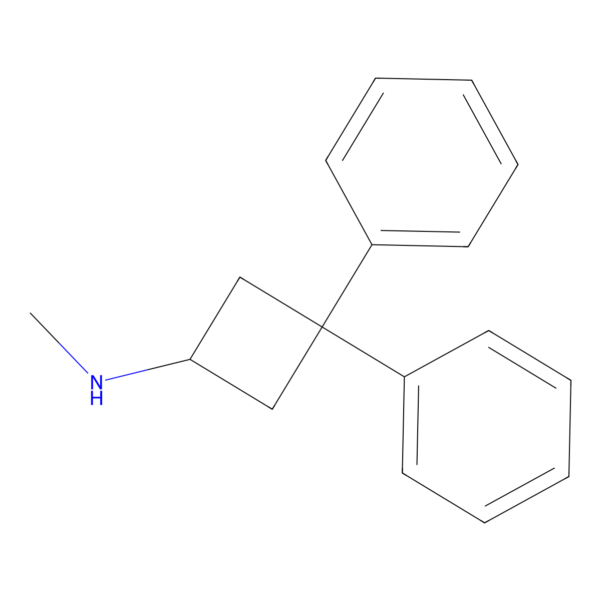 N-methyl-3,3-diphenylcyclobutan-1-amine molecular structure, CAS 781560-76-7