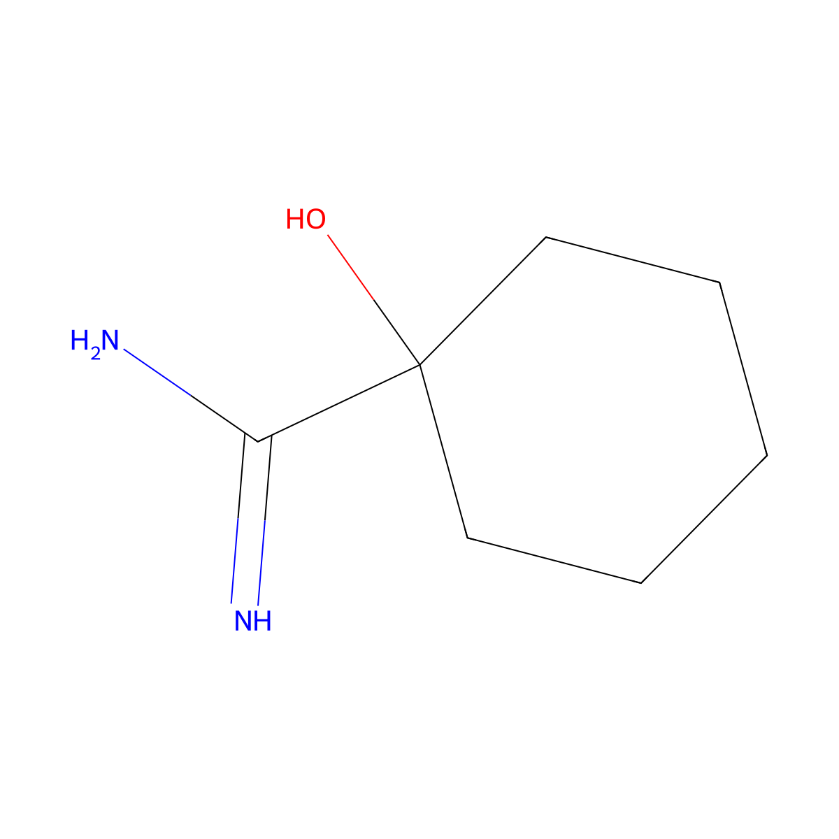 1-Hydroxycyclohexane-1-carboximidamide molecular structure, CAS 781569-43-5