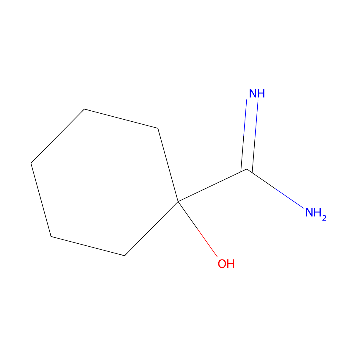 1-Hydroxycyclohexane-1-carboximidamide molecular structure, CAS 781569-43-5