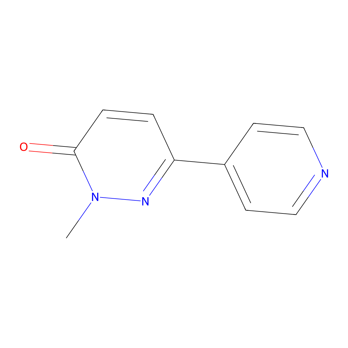 2-Methyl-6-(4-pyridinyl)-3(2h)-pyridazinone molecular structure, CAS 78157-25-2