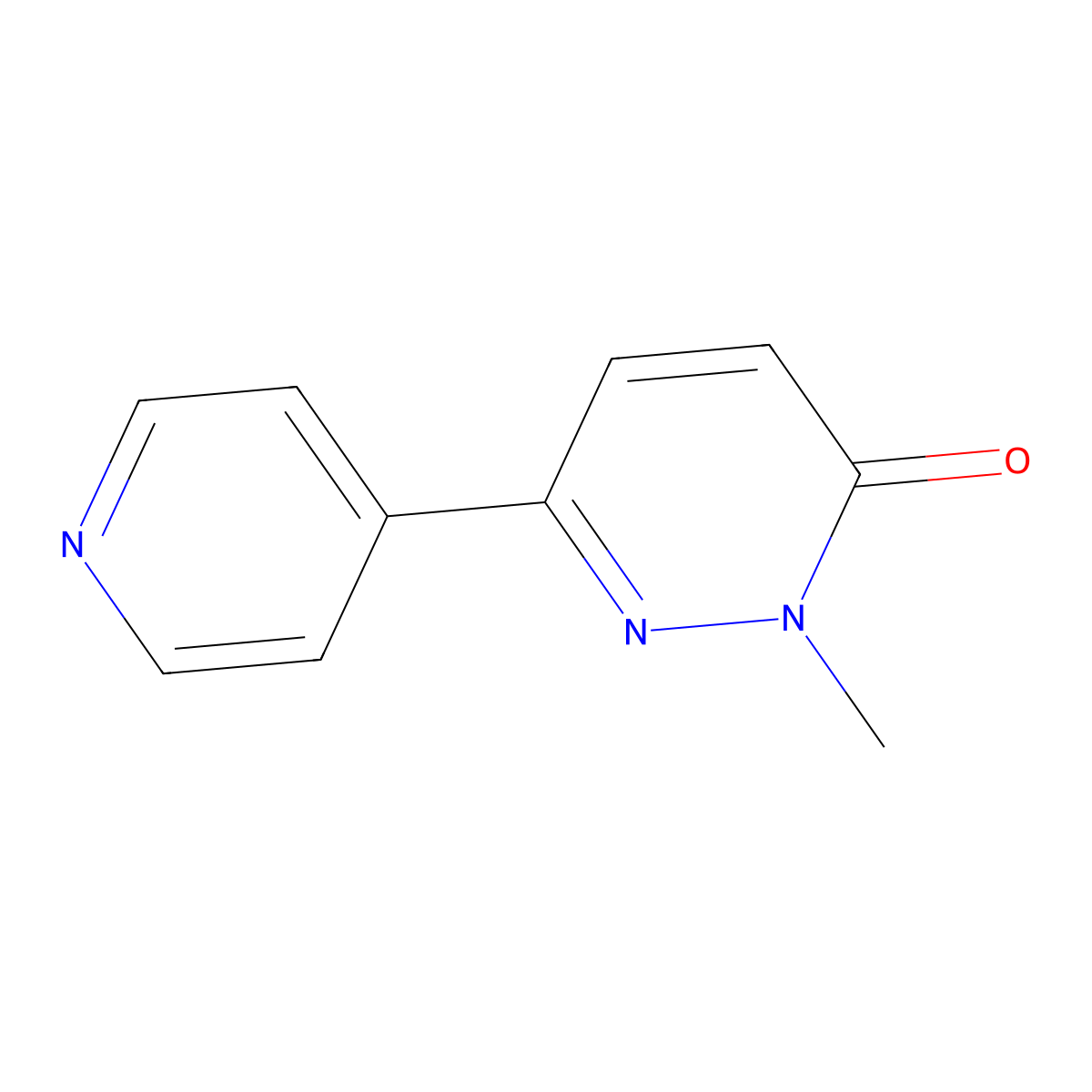 2-Methyl-6-(4-pyridinyl)-3(2h)-pyridazinone molecular structure, CAS 78157-25-2