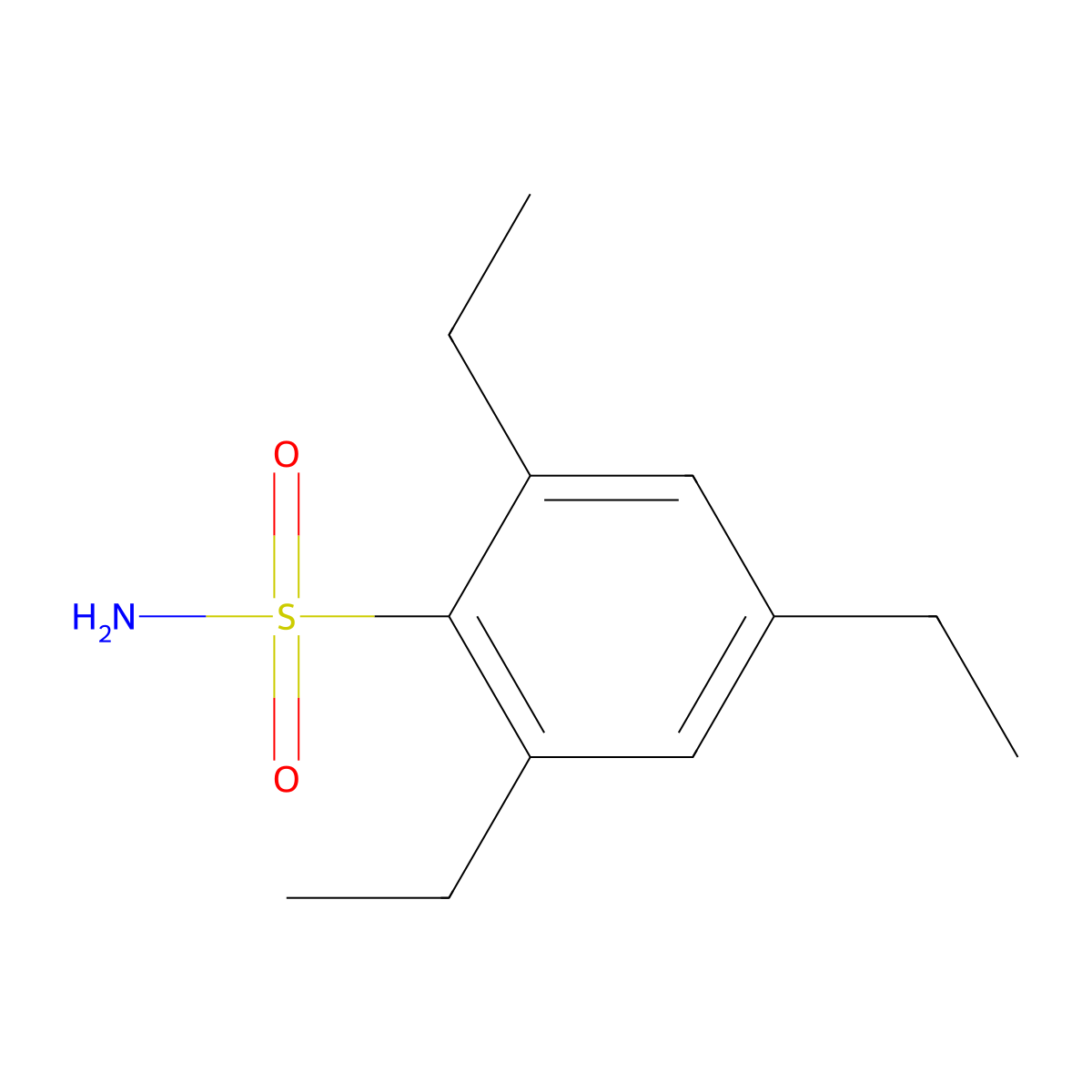 2,4,6-Triethylbenzene-1-sulfonamide molecular structure, CAS 781574-33-2