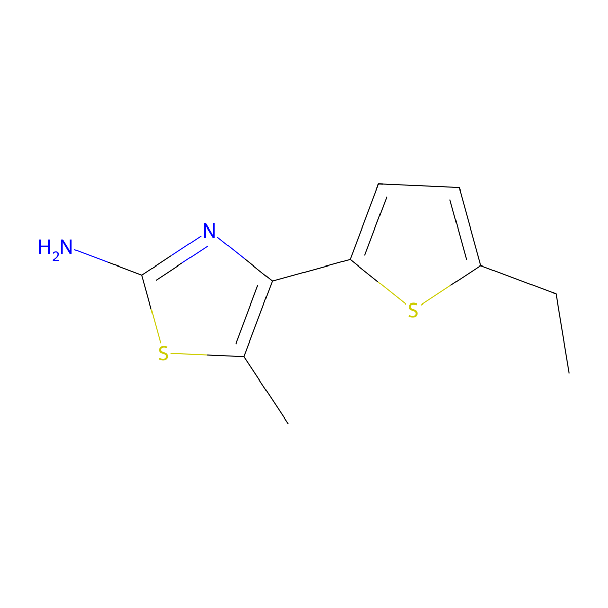 4-(5-Ethyl-thiophen-2-yl)-5-methyl-thiazol-2-ylamine molecular structure, CAS 781574-99-0