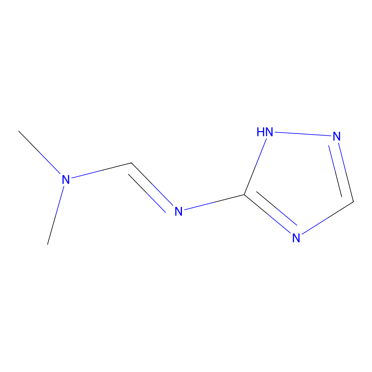 N,N-Dimethyl-N'-1H-1,2,4-triazol-5-ylmethanimidamide molecular structure, CAS 78158-91-5