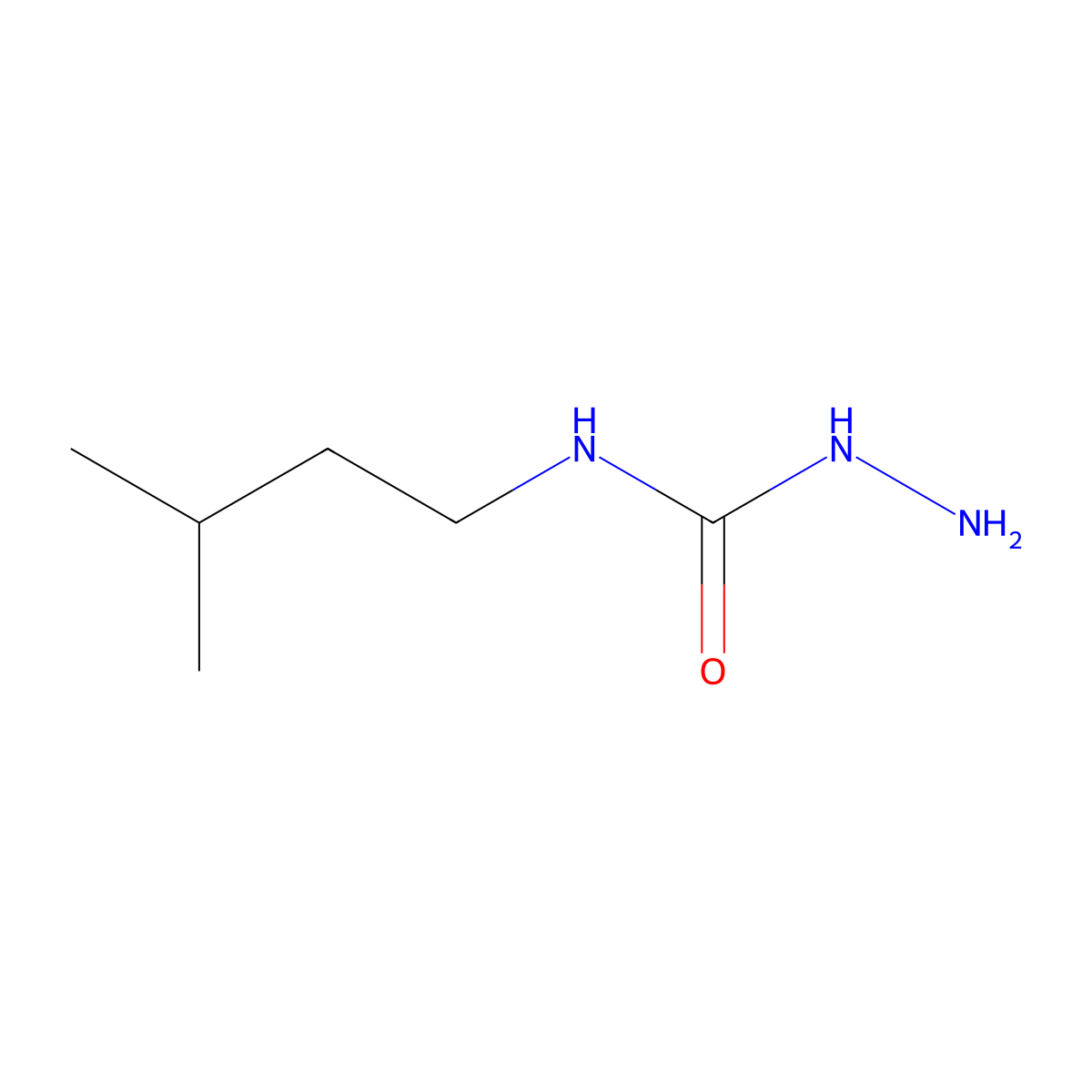 3-Amino-1-(3-methylbutyl)urea molecular structure, CAS 781587-78-8