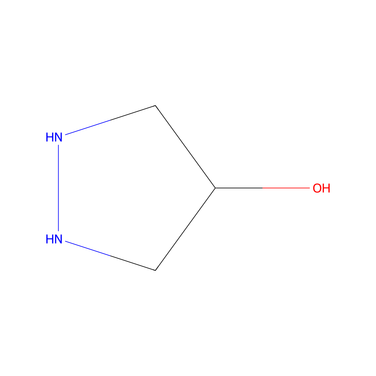Pyrazolidin-4-ol molecular structure, CAS 781588-06-5