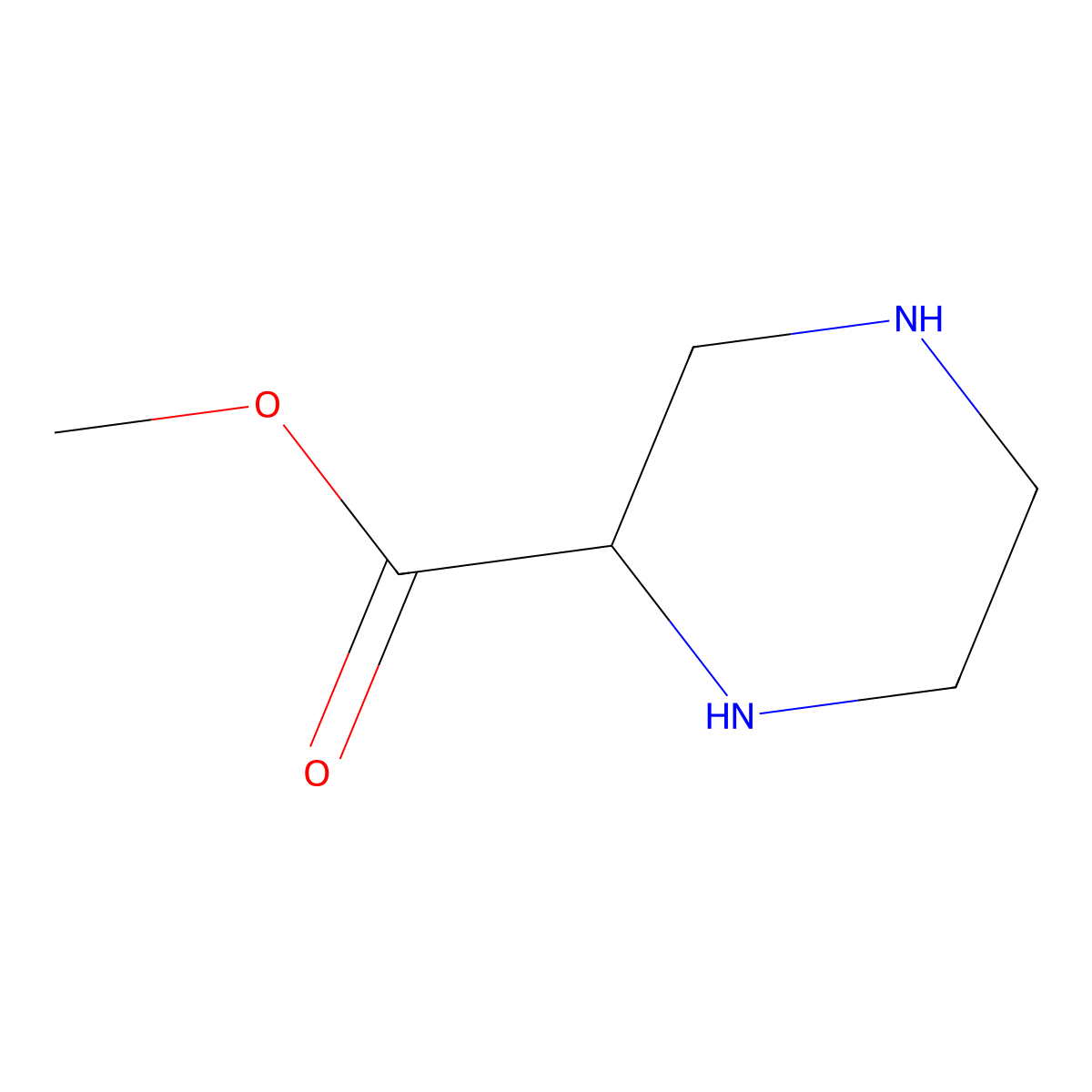 methyl (2R)-piperazine-2-carboxylate molecular structure, CAS 781588-93-0