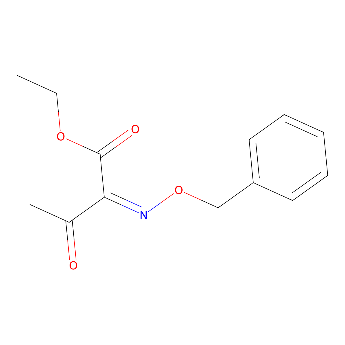 Ethyl 2-benzyloxyimino-3-oxobutyrate molecular structure, CAS 78159-09-8