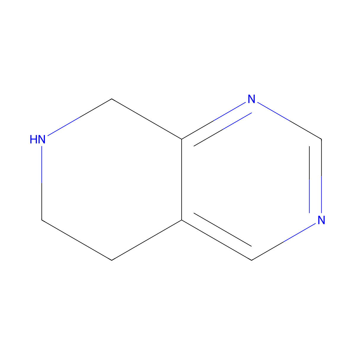 5H,6H,7H,8H-pyrido[3,4-d]pyrimidine molecular structure, CAS 781595-43-5