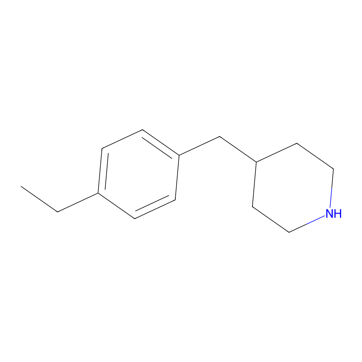 4-(4-Ethyl-Benzyl)-Piperidine molecular structure, CAS 781595-51-5