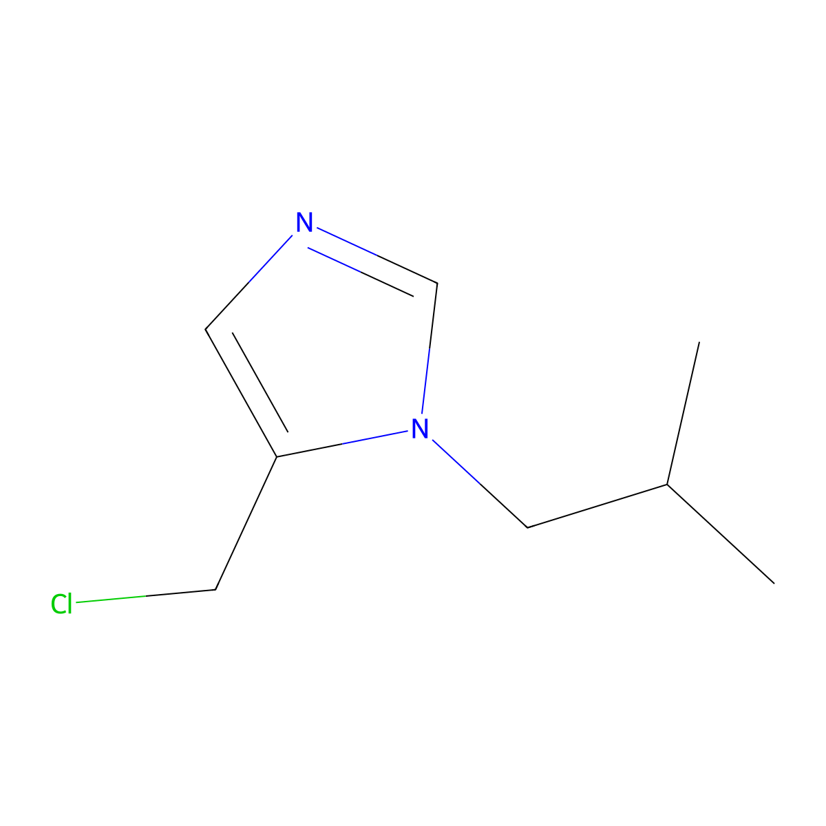 5-(Chloromethyl)-1-isobutyl-1H-imidazole molecular structure, CAS 781599-92-6