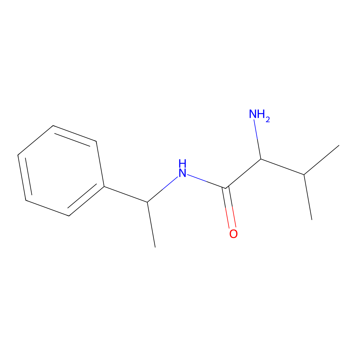 (2R)-2-amino-3-methyl-N-[(1S)-1-phenylethyl]butanamide molecular structure, CAS 781608-99-9