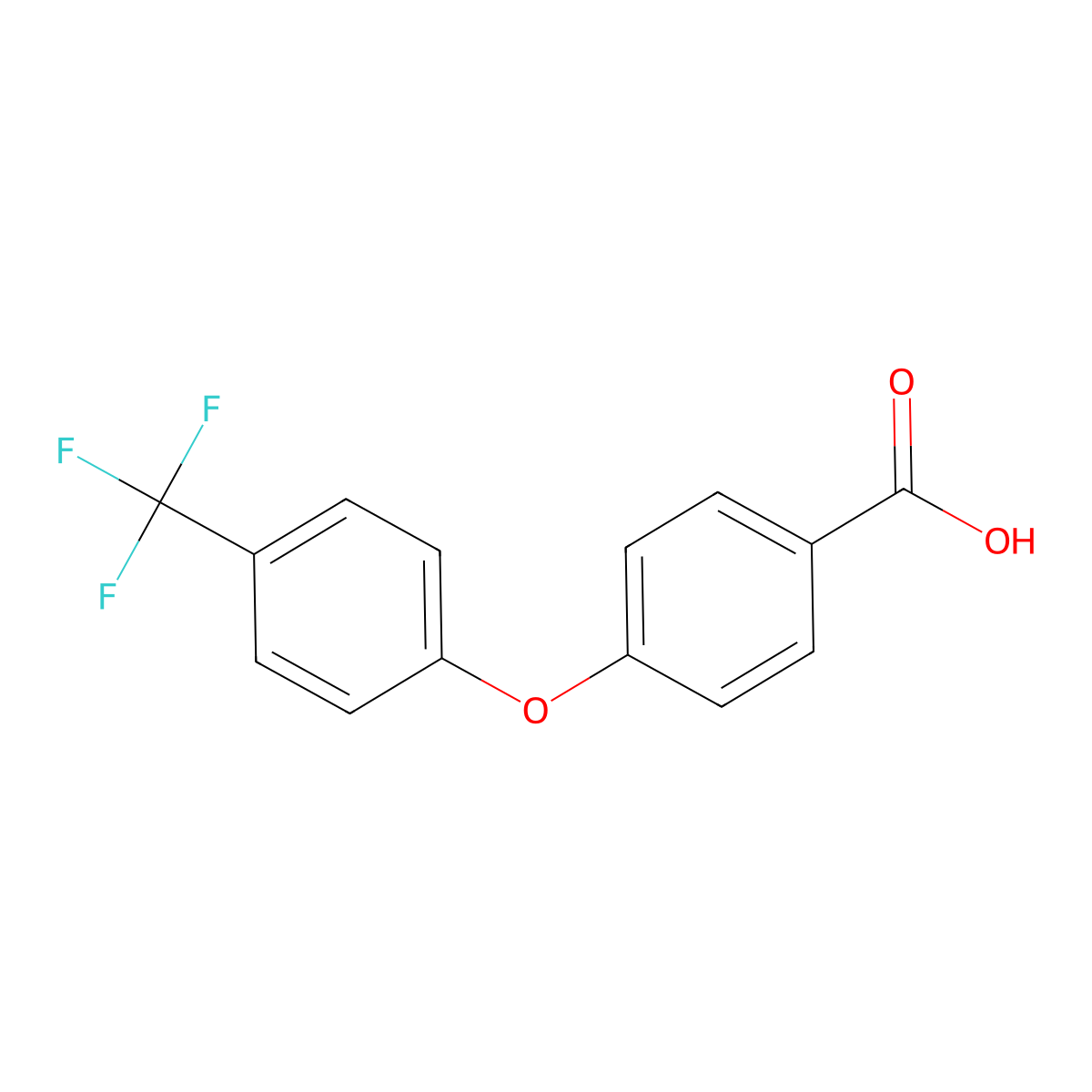 4-(4-(Trifluoromethyl)phenoxy)benzoic acid molecular structure, CAS 78161-82-7