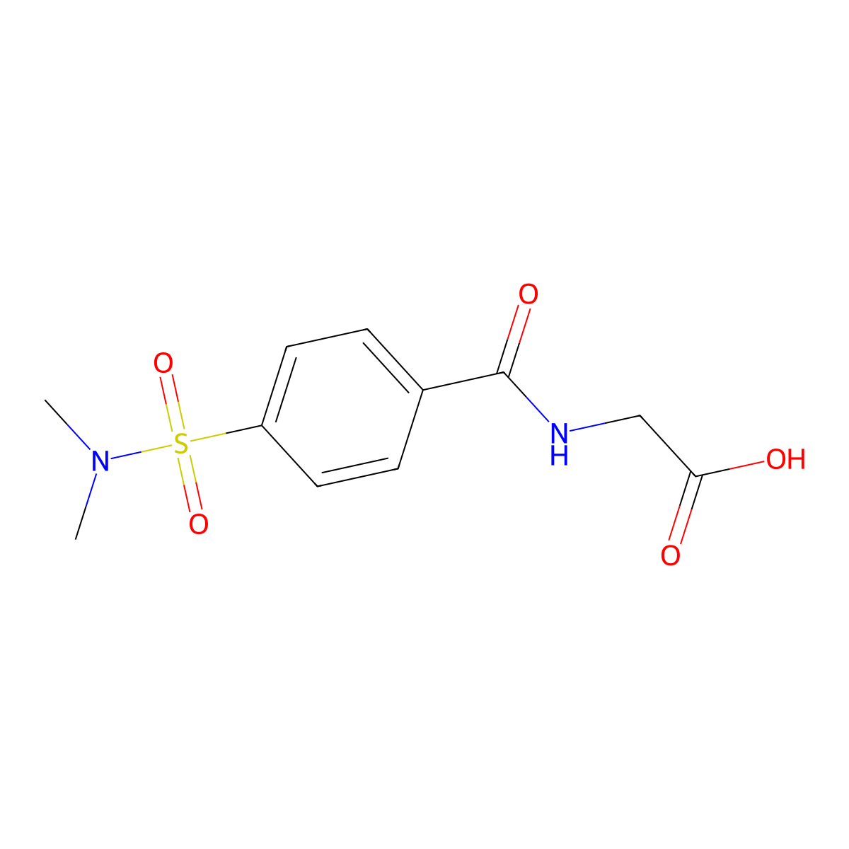 2-{[4-(Dimethylsulfamoyl)phenyl]formamido}acetic acid molecular structure, CAS 781626-61-7