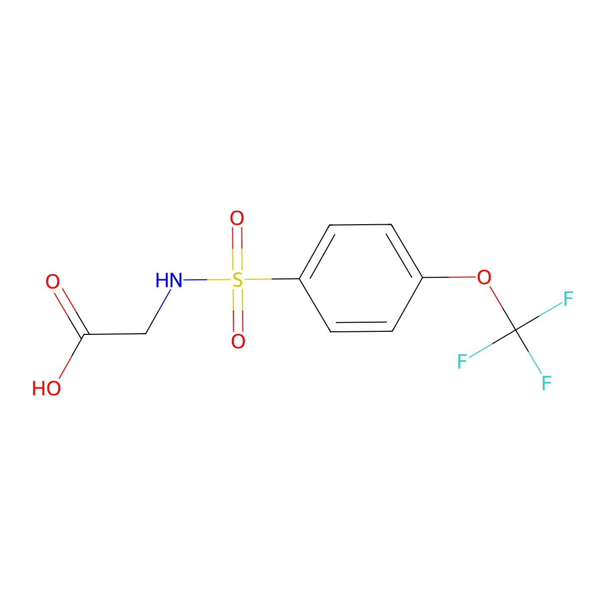 2-[4-(Trifluoromethoxy)benzenesulfonamido]acetic acid molecular structure, CAS 781626-92-4