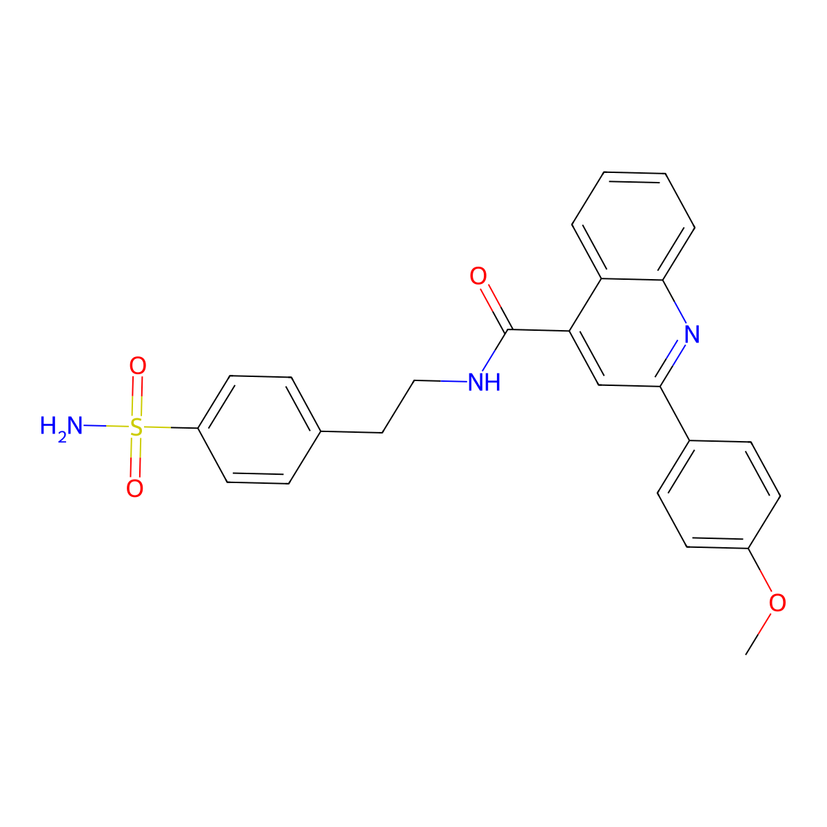 2-(4-methoxyphenyl)-N-[2-(4-sulfamoylphenyl)ethyl]quinoline-4-carboxamide molecular structure, CAS 781633-74-7