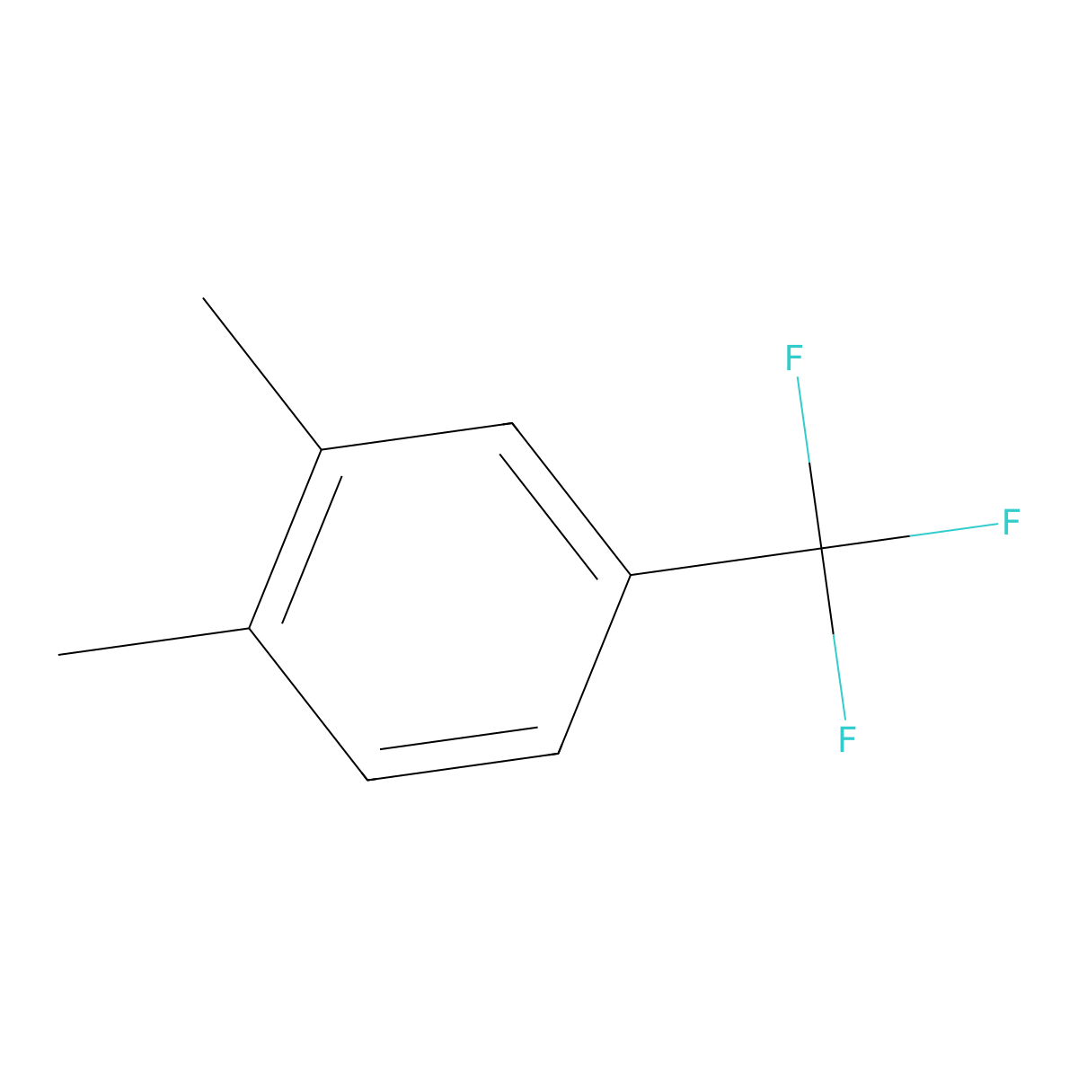 3,4-Dimethylbenzotrifluoride molecular structure, CAS 78164-31-5