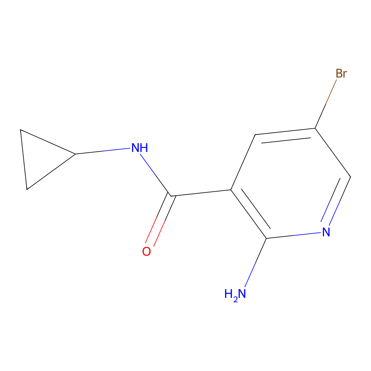 2-Amino-5-bromo-N-cyclopropylnicotinamide molecular structure, CAS 781642-04-4