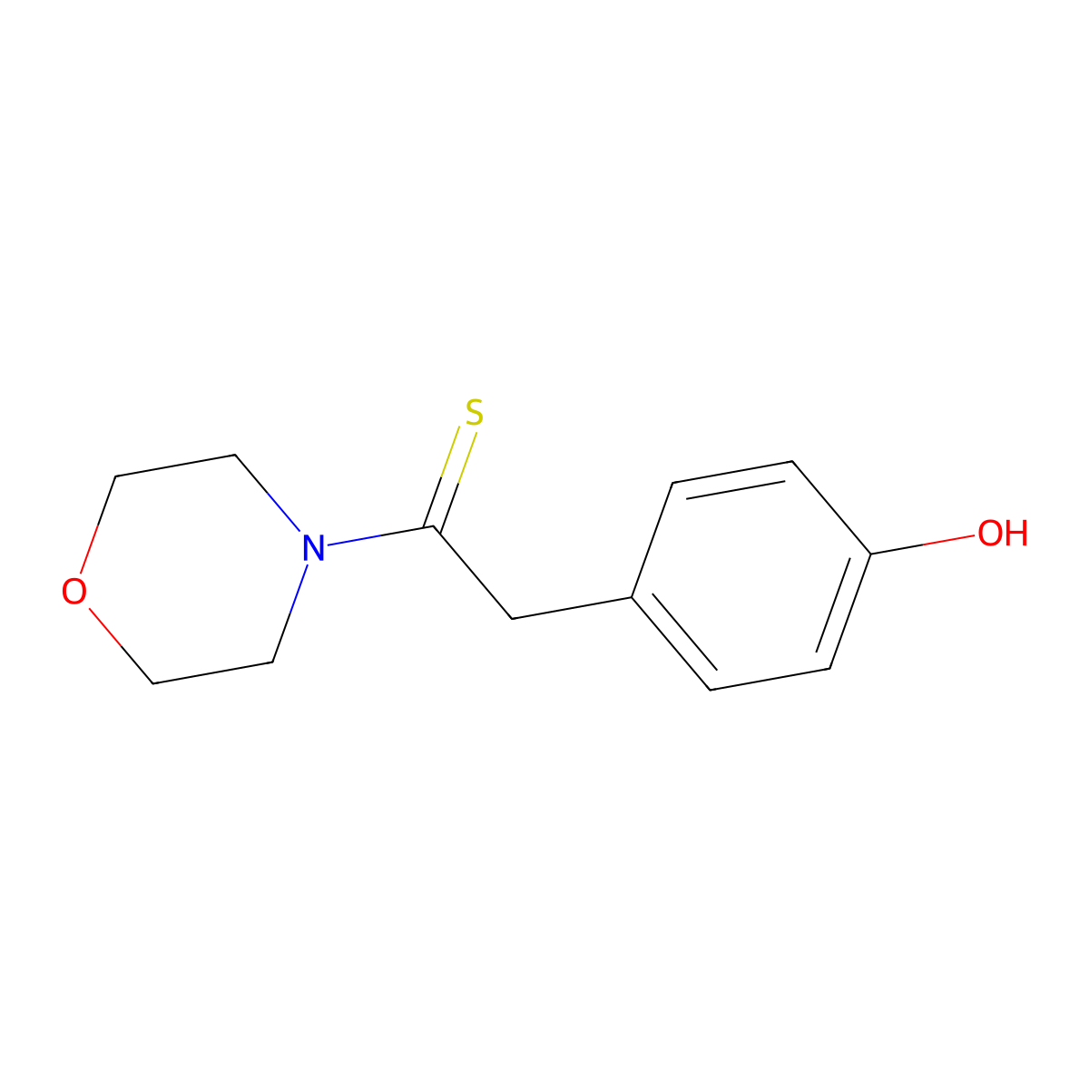 4-(2-Morpholin-4-yl-2-thioxoethyl)phenol molecular structure, CAS 781654-24-8