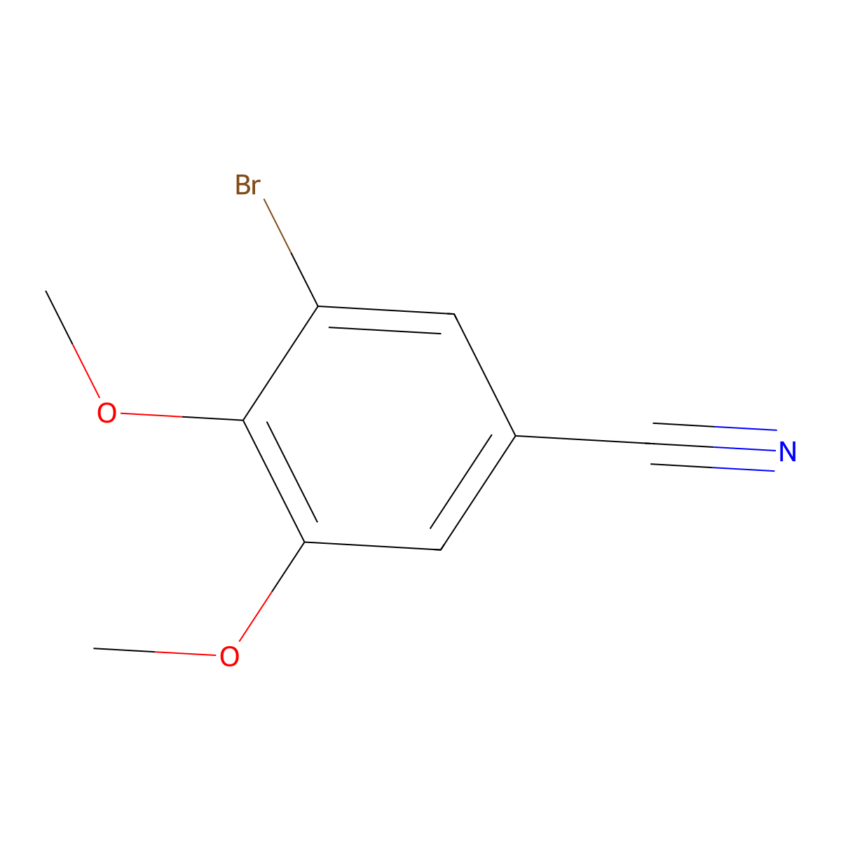 3-Bromo-4,5-dimethoxybenzonitrile molecular structure, CAS 781654-31-7