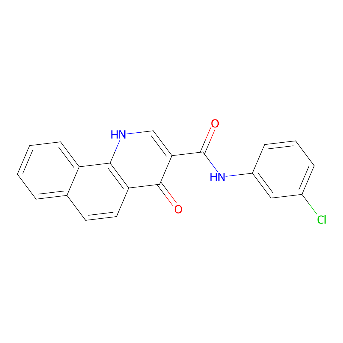N-(3-chlorophenyl)-4-oxo-1,4-dihydrobenzo[h]quinoline-3-carboxamide molecular structure, CAS 781654-32-8