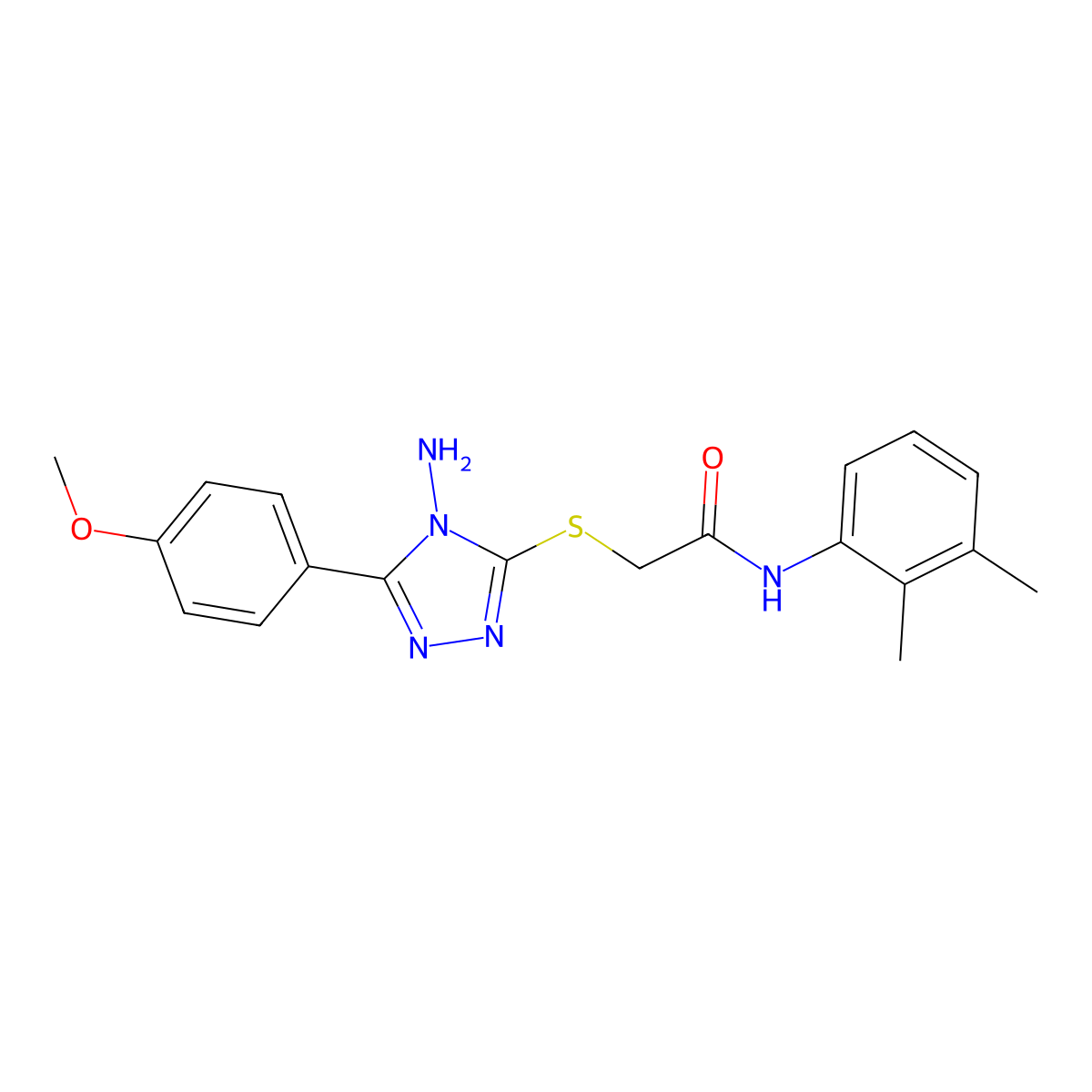 2-{[4-amino-5-(4-methoxyphenyl)-4H-1,2,4-triazol-3-yl]sulfanyl}-N-(2,3-dimethylphenyl)acetamide molecular structure, CAS 781654-65-7