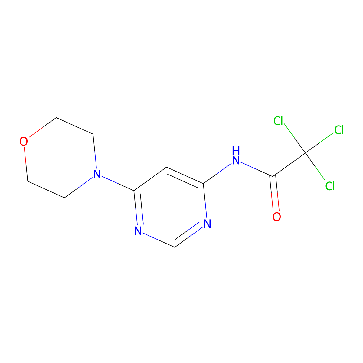 2,2,2-trichloro-N-(6-morpholin-4-ylpyrimidin-4-yl)acetamide molecular structure, CAS 781657-09-8