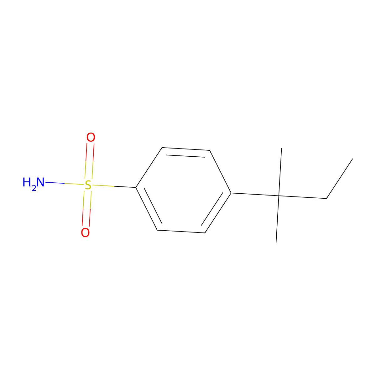 4-(Tert-pentyl)benzenesulfonamide molecular structure, CAS 781657-37-2