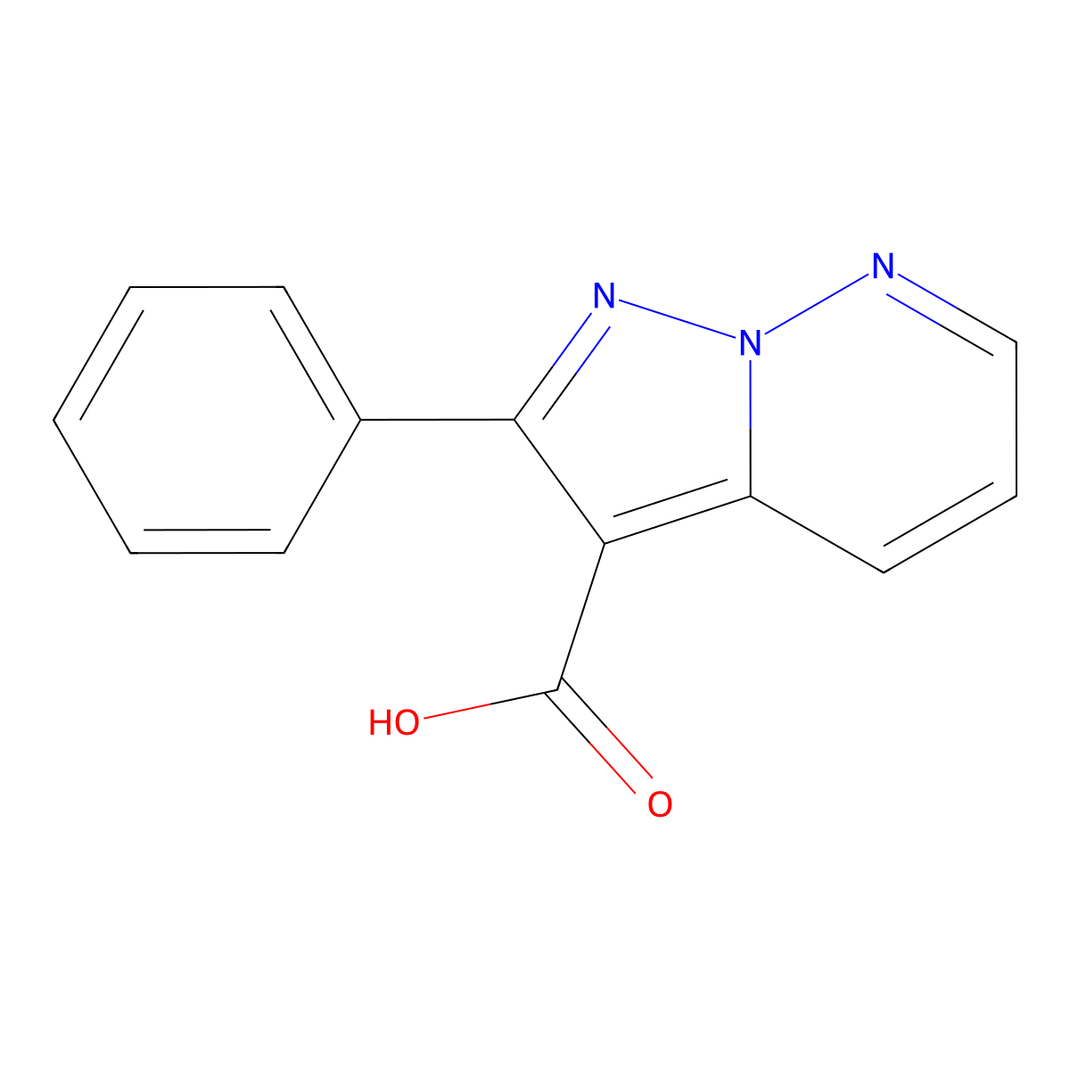 2-Phenylpyrazolo[1,5-b]pyridazine-3-carboxylic acid molecular structure, CAS 781674-55-3