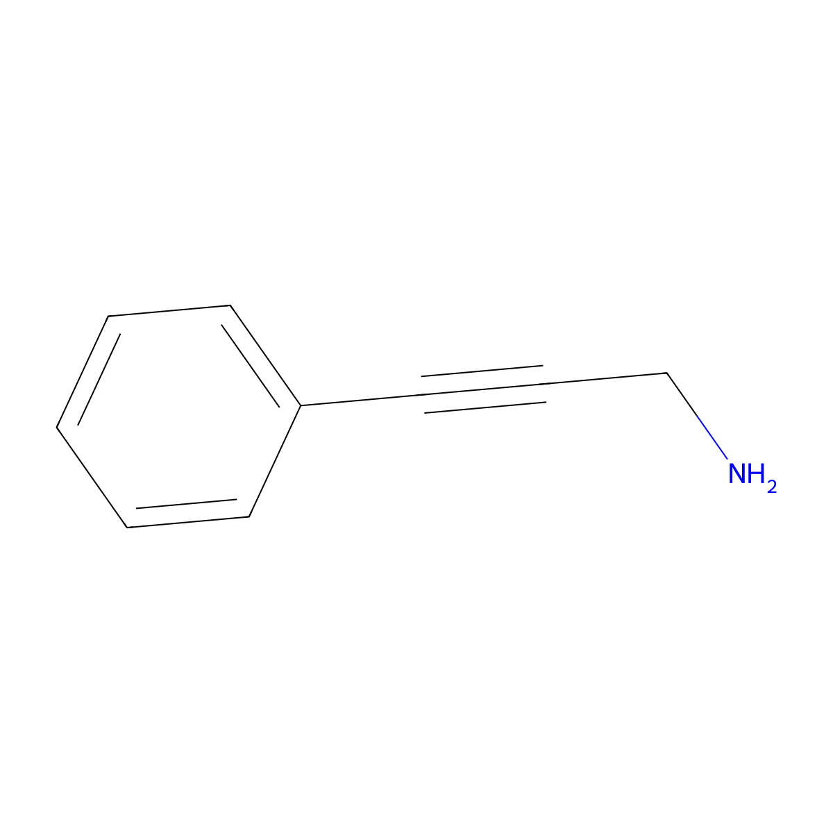 3-Phenylpropargylamine molecular structure, CAS 78168-74-8