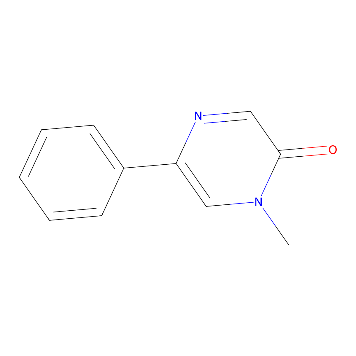 1-Methyl-5-phenylpyrazin-2(1H)-one molecular structure, CAS 78174-93-3