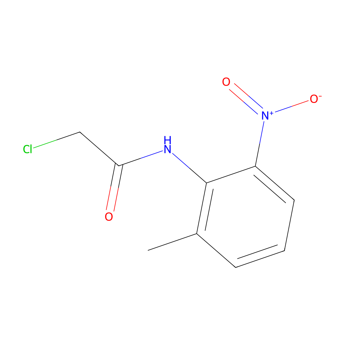 2-chloro-N-(2-methyl-6-nitrophenyl)acetamide molecular structure, CAS 78180-08-2