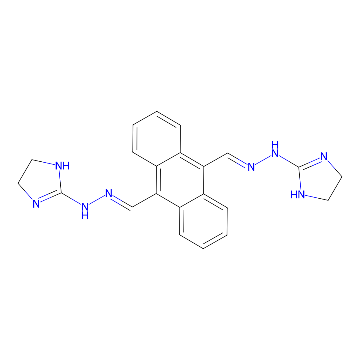 Bisantrene molecular structure, CAS 78186-34-2