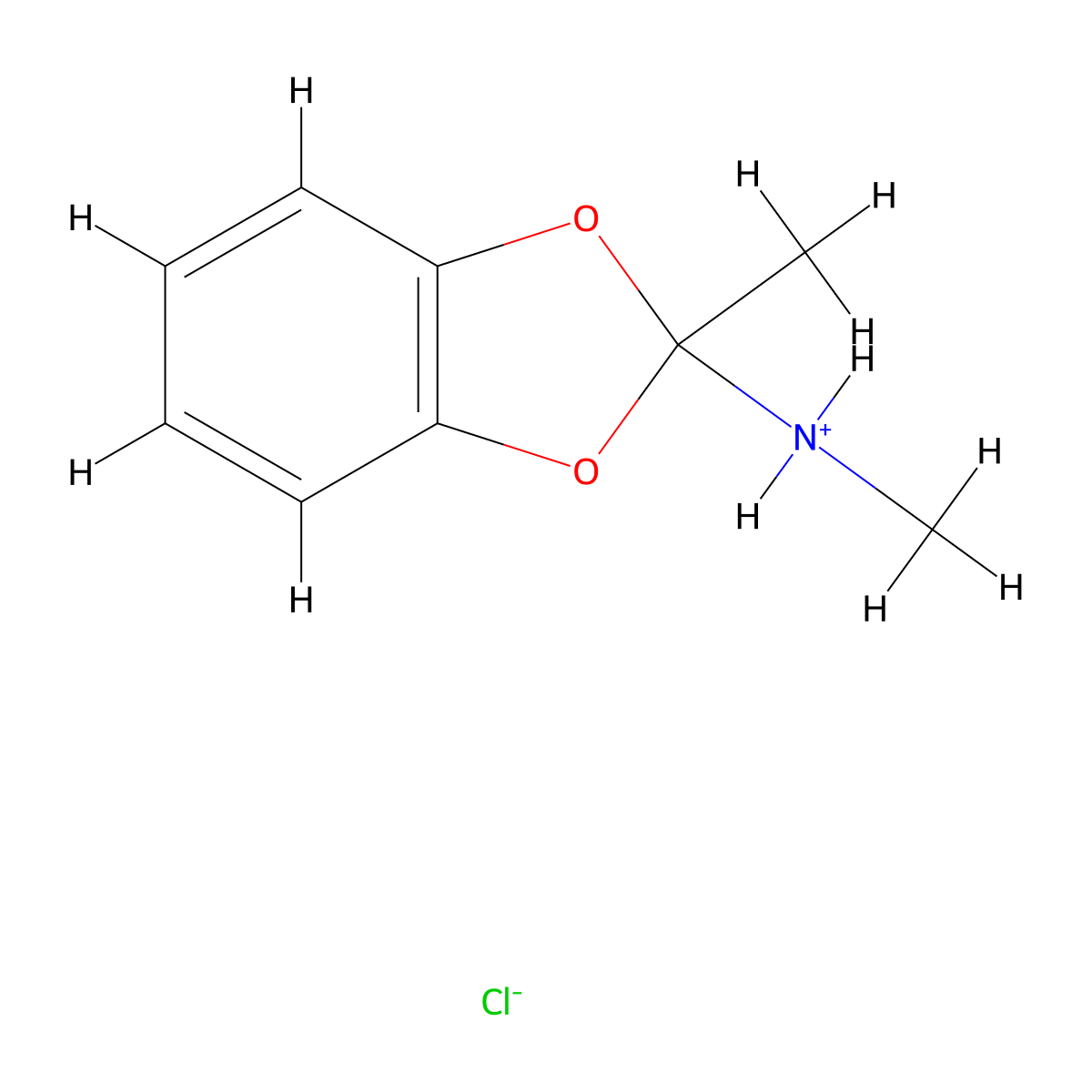 1,3-Benzodioxole, 2-methyl-2-(methylamino)-, hydrochloride molecular structure, CAS 78186-61-5