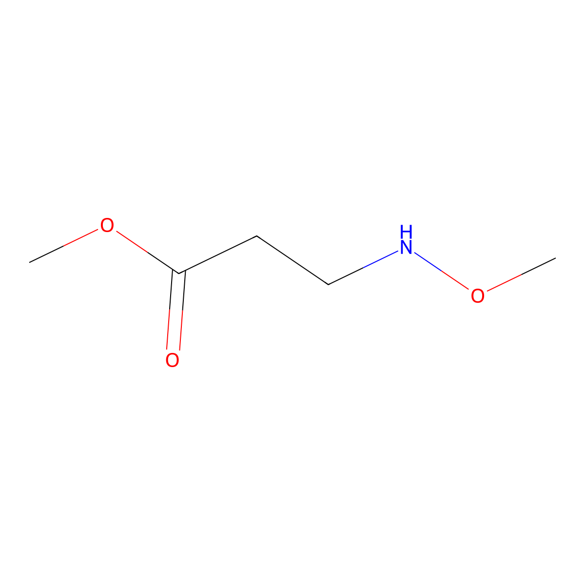 Methyl 3-(methoxyamino)propanoate molecular structure, CAS 78191-05-6